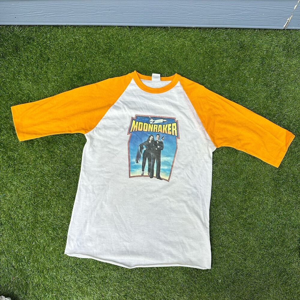 Vintage 1979 Eon Productions‎ Ltd Moonraker James Bond Shirt Size Large Raglan